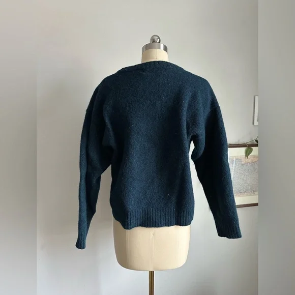 Eddie Bauer vintage wool sweater blue navy crew neck - Picture 2 of 9